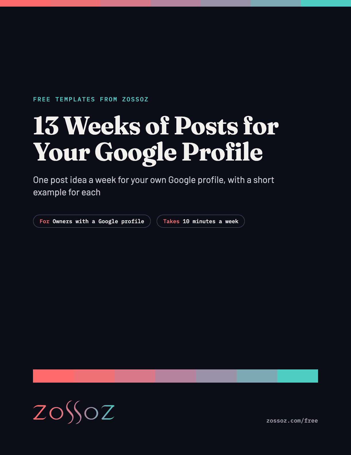 Cover of 13 Weeks of Posts for Your Google Profile