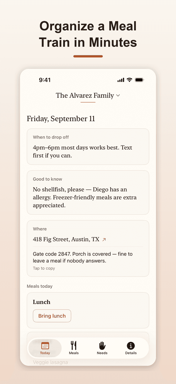 Casserole today screen