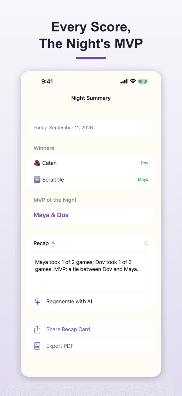 Rematch night screen