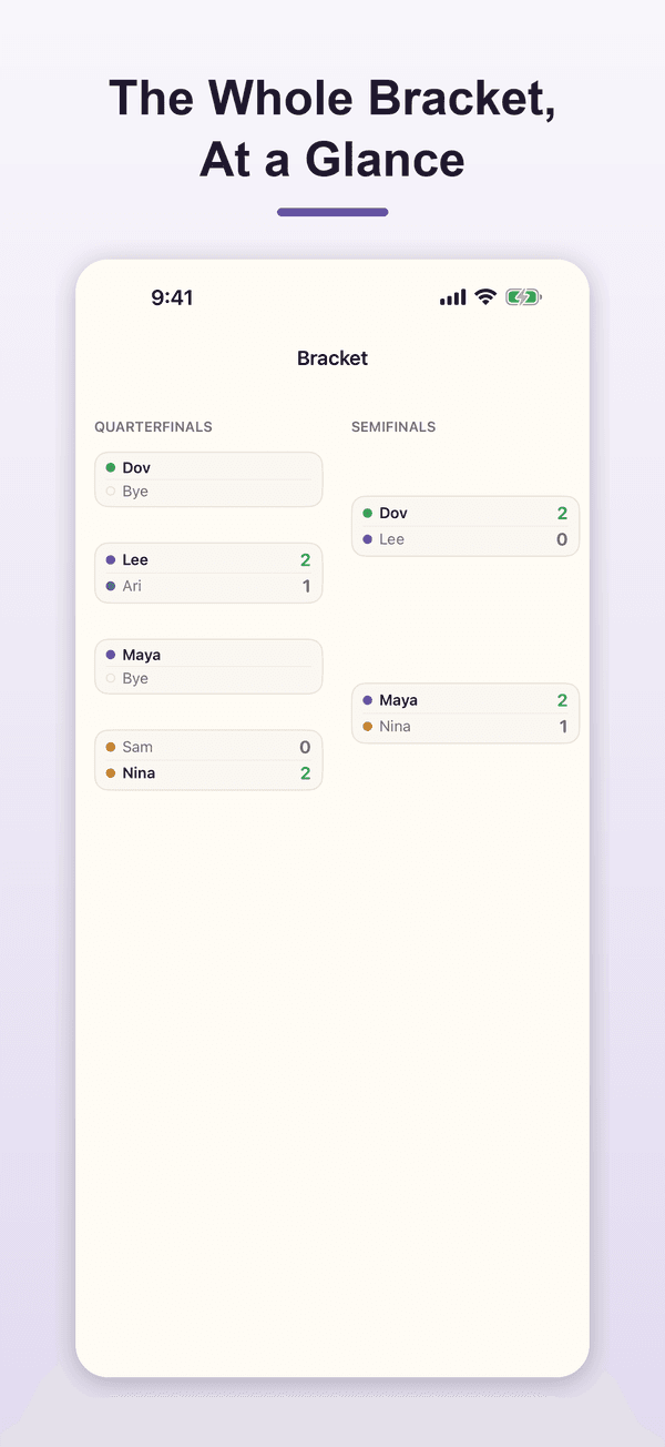 Rematch bracket screen